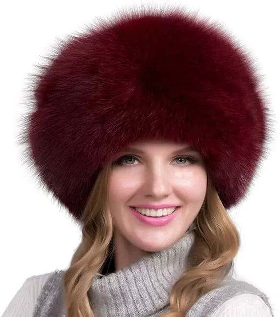 100% Natural Fox Fur Hat Women Cap Thick Fur Cap Winter Warm Hat Female Fashion For Women Hat With Earmuffs Hat - Image 8