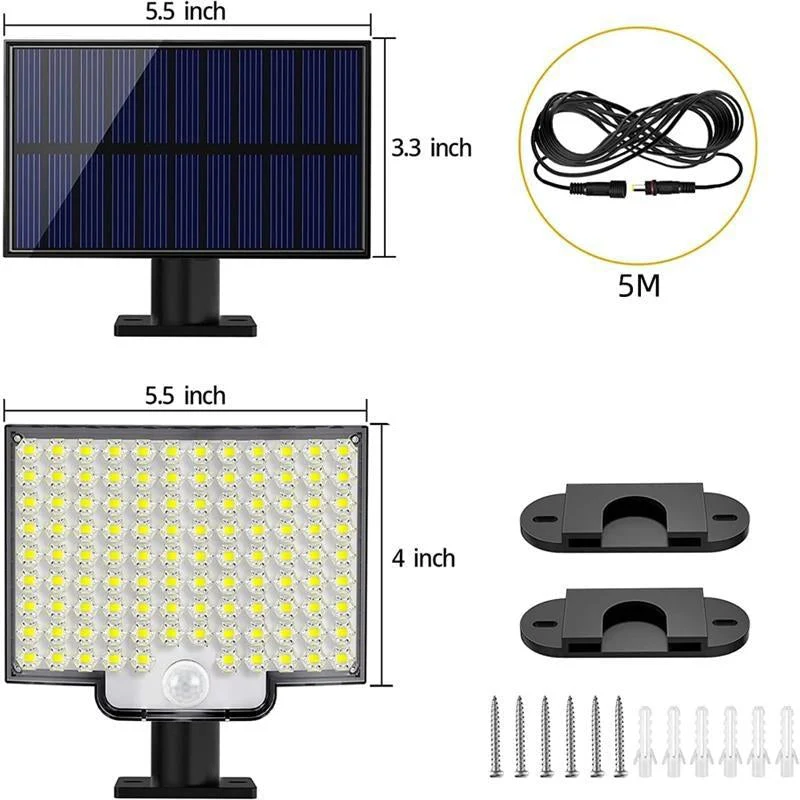 106 LED Solar Outdoor Light With Motion Sensor - Image 2