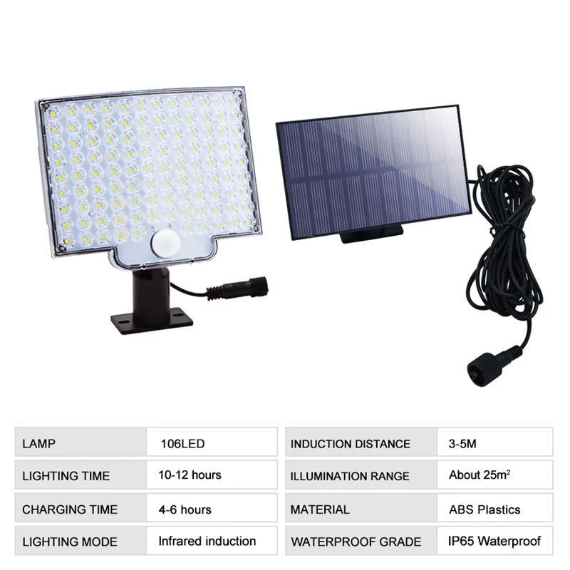 106 LED Solar Outdoor Light With Motion Sensor - Image 4