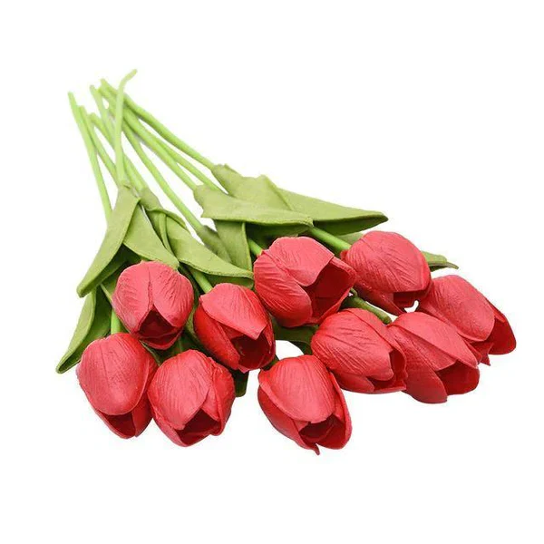 10x Artificial Tulips Flowers - Image 12