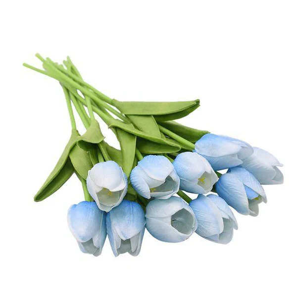 10x Artificial Tulips Flowers - Image 19