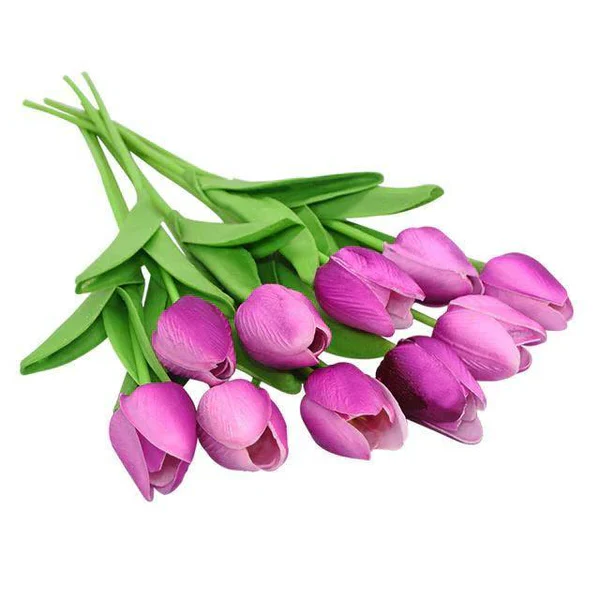 10x Artificial Tulips Flowers - Image 8