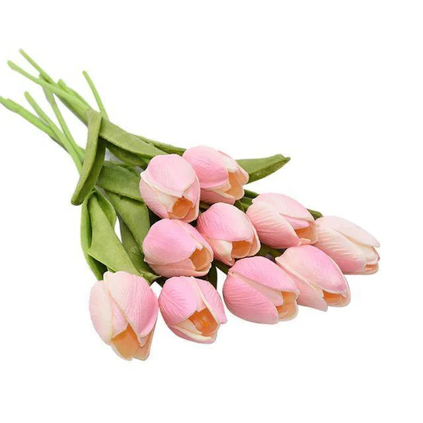 10x Artificial Tulips Flowers - Image 9