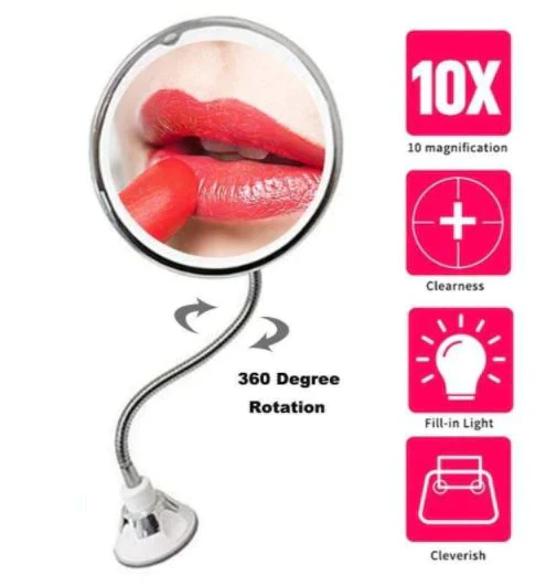 10X Magnifying LED Lighted Flexible Mirror - Image 6