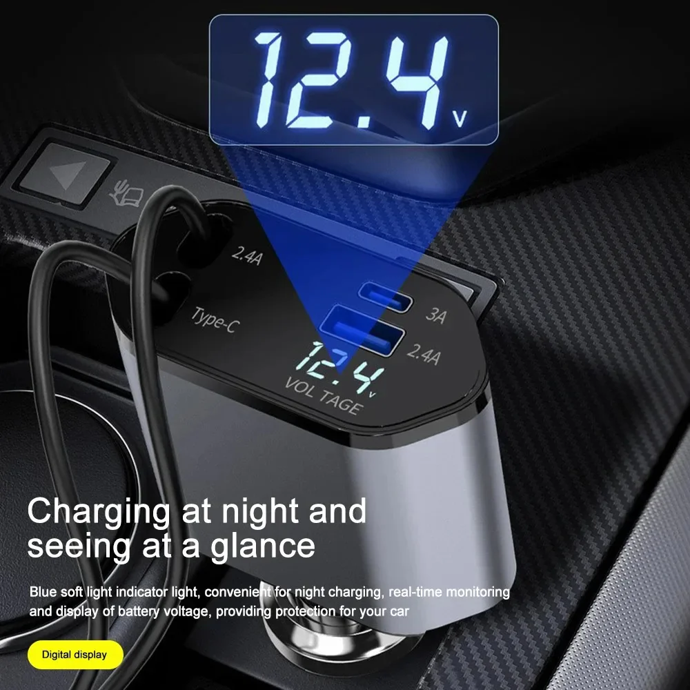120W Retractable Car Charger - Image 5