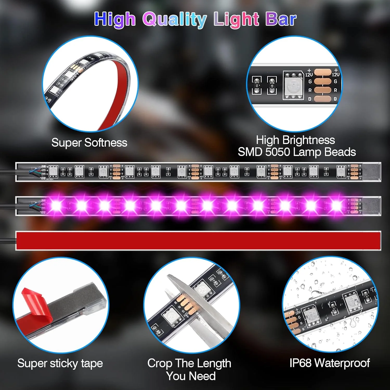 12pcs Motorcycle Led Light Kit With Brake Light Turn Signal - Image 5