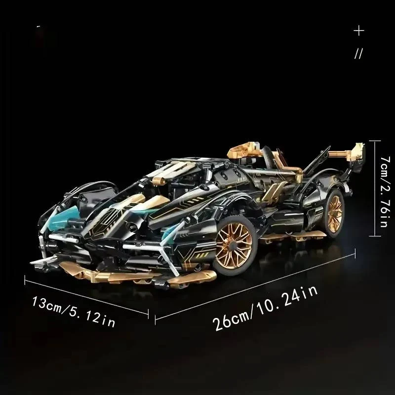 1690 Piece V12 Model Car Building Block Set - Image 5