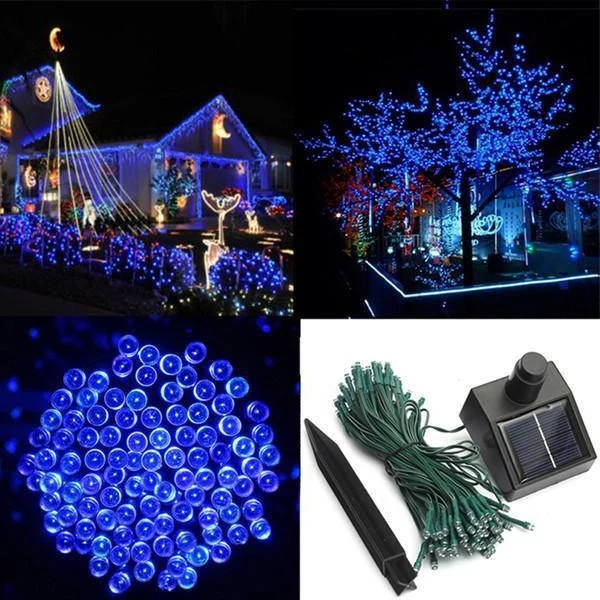 17-Meter String of 100 Led Solar-Powered Fairy Lights - Image 7