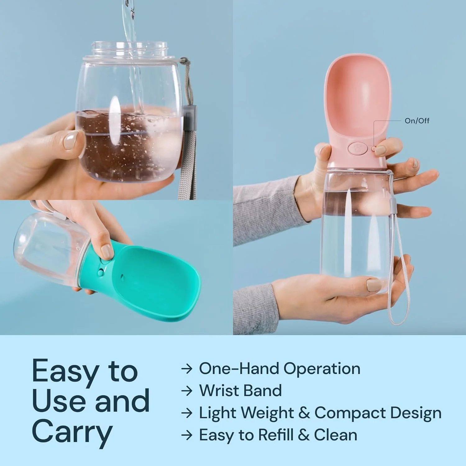 19 oz portable water bottle for dogs - Image 3