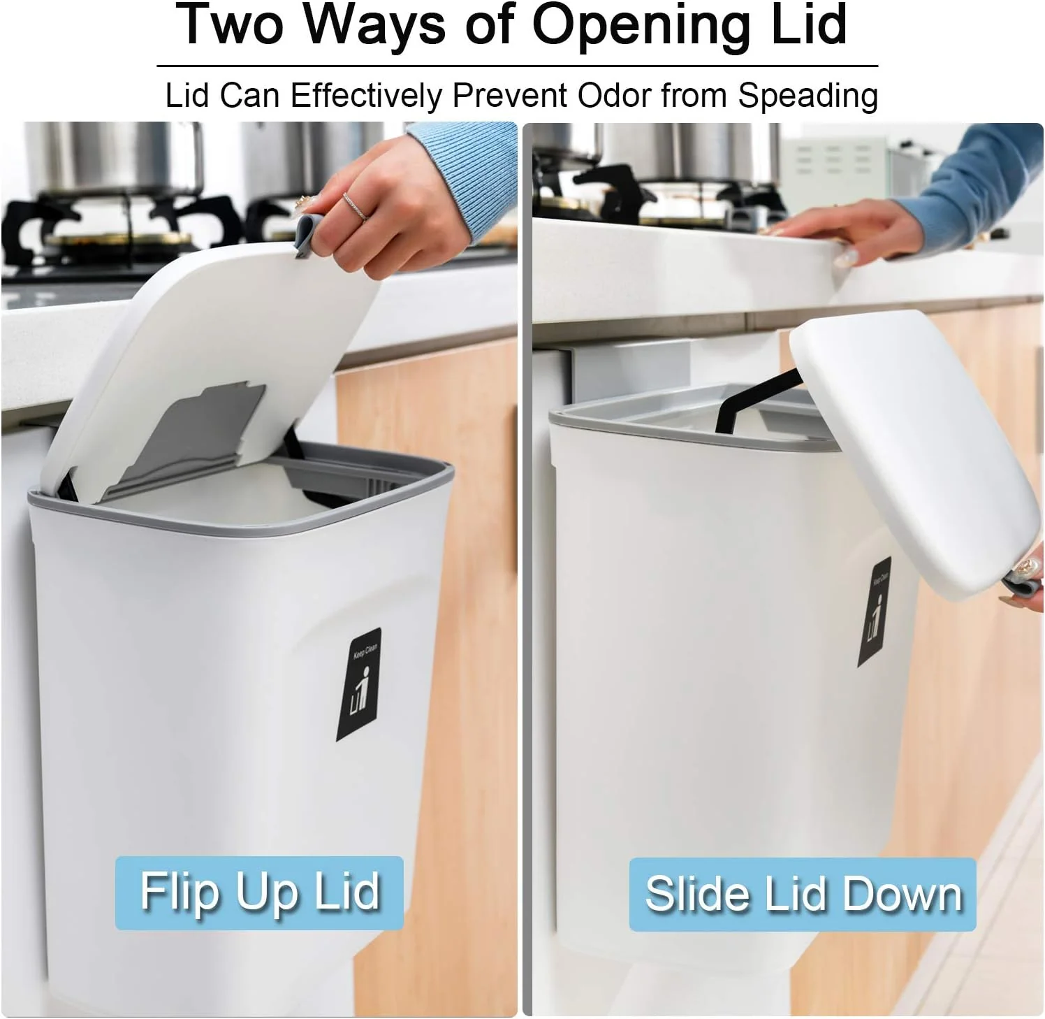 2.4 Gallon Kitchen Compost Bin For Counter Top Or Under Sink - Image 3