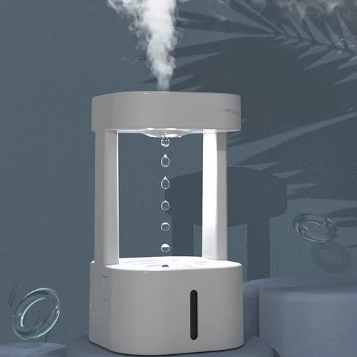 2-in-1 Desk Light Humidifier Rain Cloud Aromatherapy Essential Oil Zen Diffuser & Raining Cloud Night Light Mushroom Lamp - Image 2