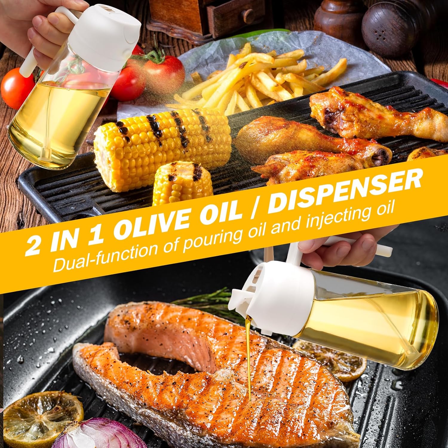 2 Pack Oil Dispenser And Sprayer Bottle - Image 4