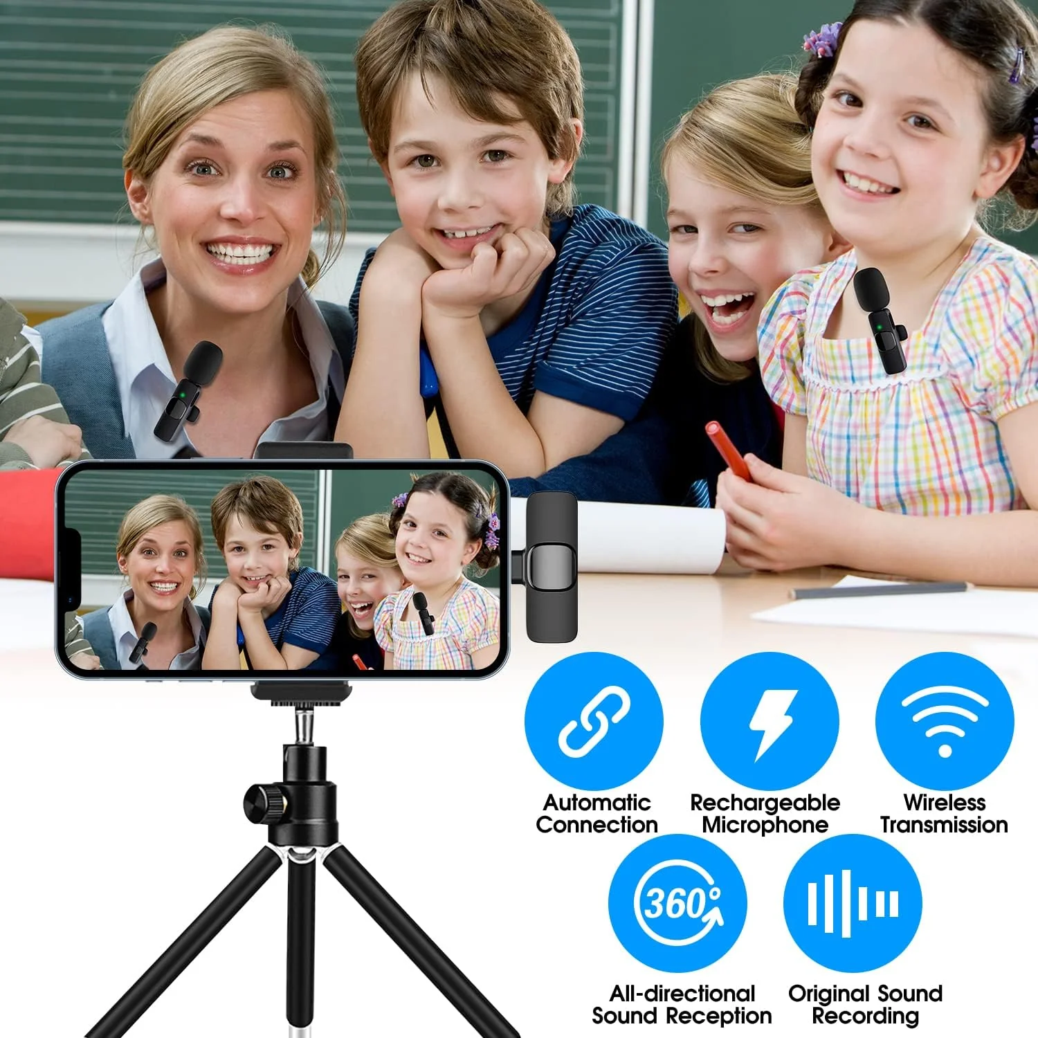 2 Pack Wireless Microphone For Iphone Ipad - Image 7