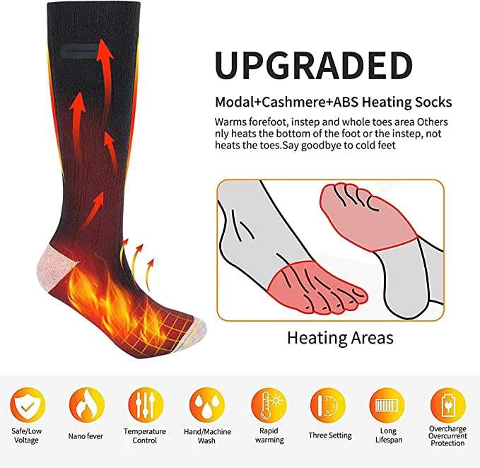 2 Pairs Of Unisex Heated Socks - Image 4