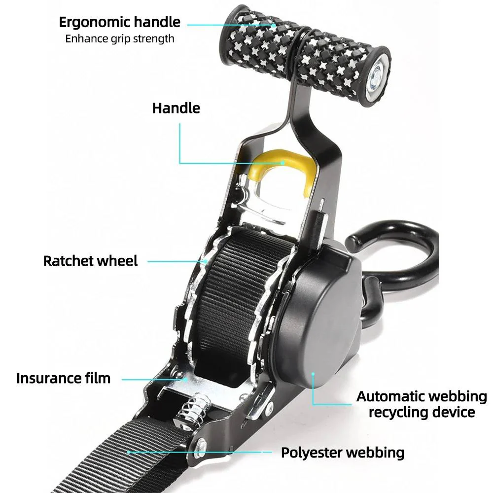 2-set Retractable Ratchet Straps - Image 6