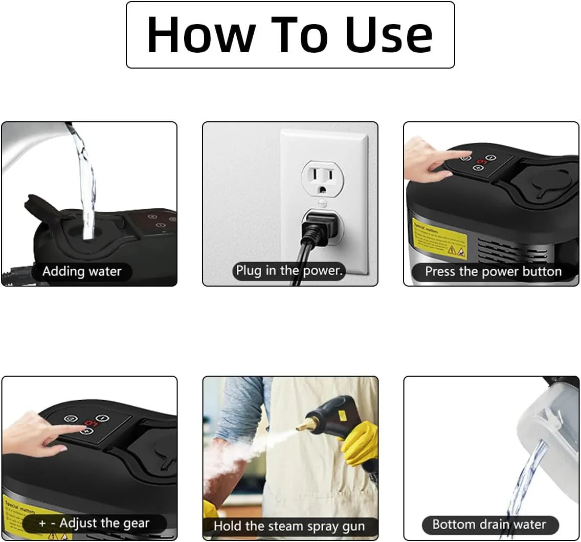 2500W High Pressure Steam Cleaner with Gloves - Image 12