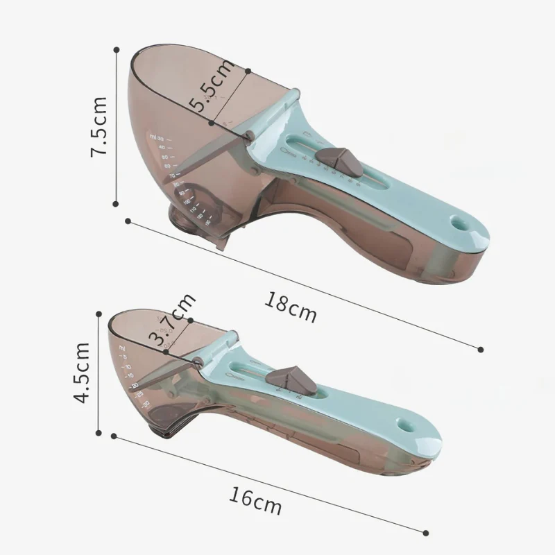 2Pcs Adjustable Measuring Cup And Measuring Spoon - Image 2