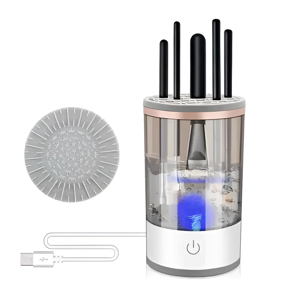 3-in-1 Cosmetic Brush Cleaner Machine - Electric Makeup Brush Cleaner Device - Image 5