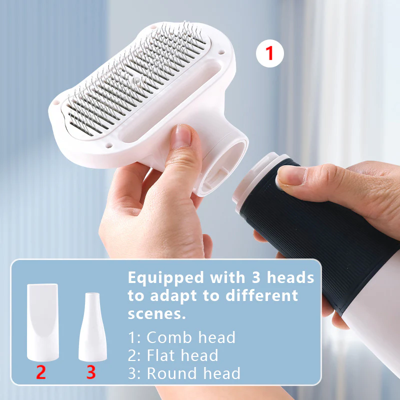 3-in-1 Dog Hair Dryer and Grooming Brush - Image 4