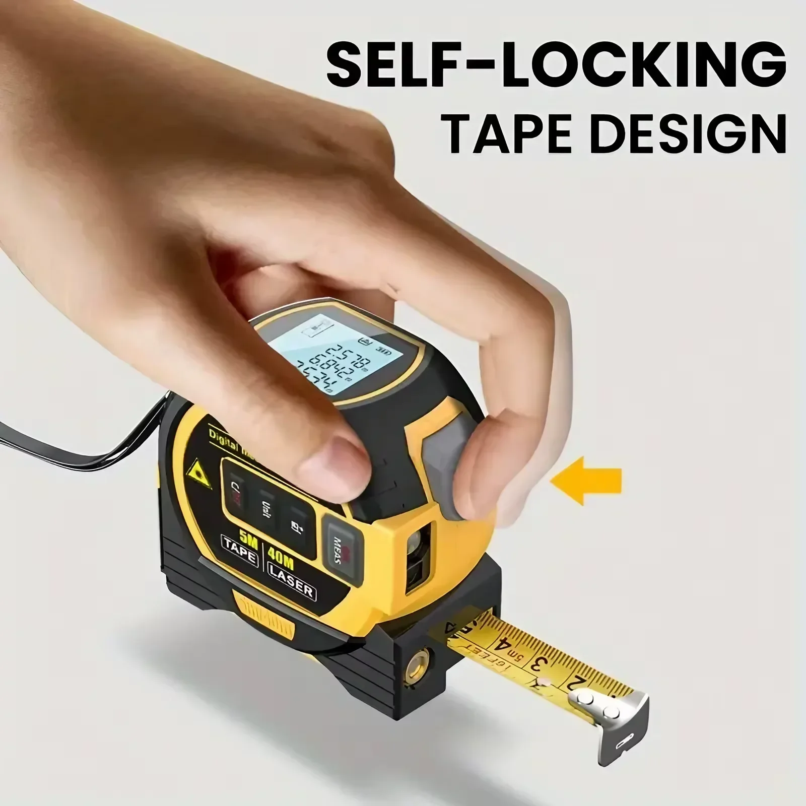3-In-1 Laser Tape Measure 40/60M Meters Infrared - Image 3