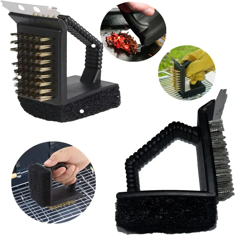 3 in 1 Right Angle Barbecue Grill Brush - Image 3