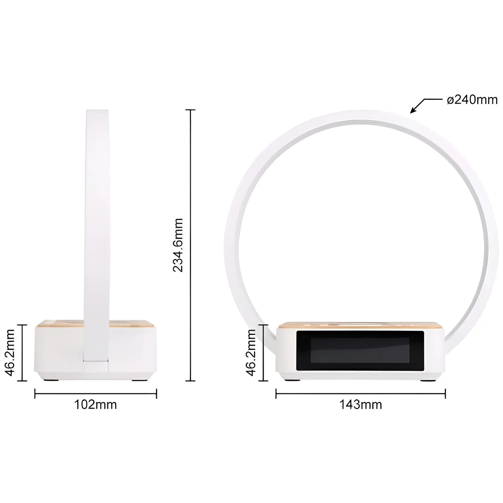 3-in-1 Table Lamp – Wireless Charging, Alarm Clock & Touch Control - Image 6