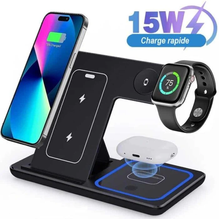 3-in-1 Wireless Induction Charger for iPhone - Image 3