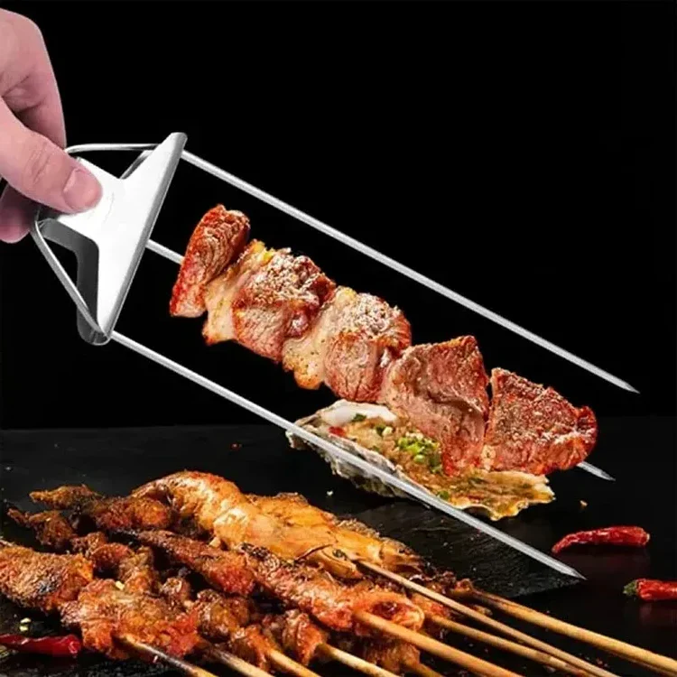 Three-prong grill skewer set - Image 5