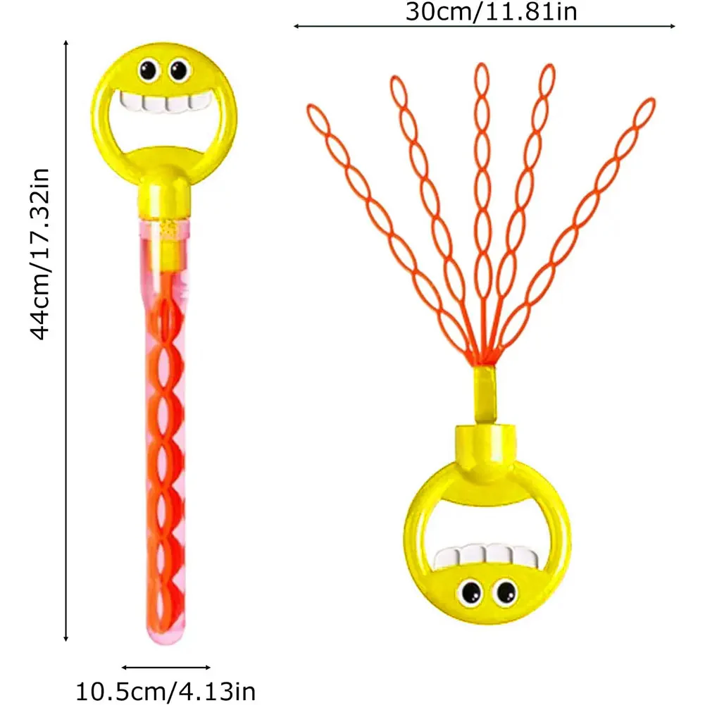 32 Hole Smiling Face Bubble Wand (Random Color) - Image 5