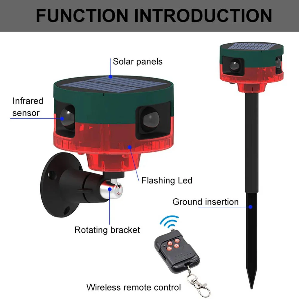 360 Degree Solar Repeller For Pigeon Bird Wild Boar Rabbit Deer - Image 7