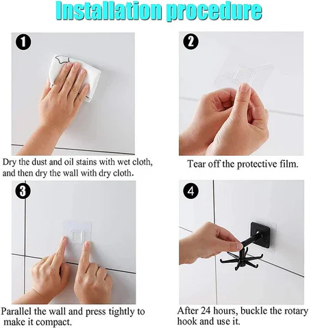 360° Rotating Self-Adhesive Utility Hook - Image 6