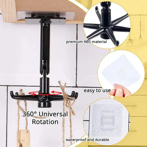 360° Rotating Self-Adhesive Utility Hook - Image 7