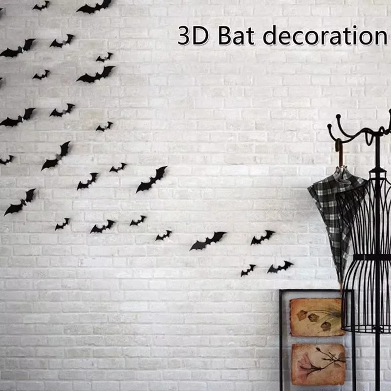 3D PVC Halloween Bats Wall Stickers - Image 3