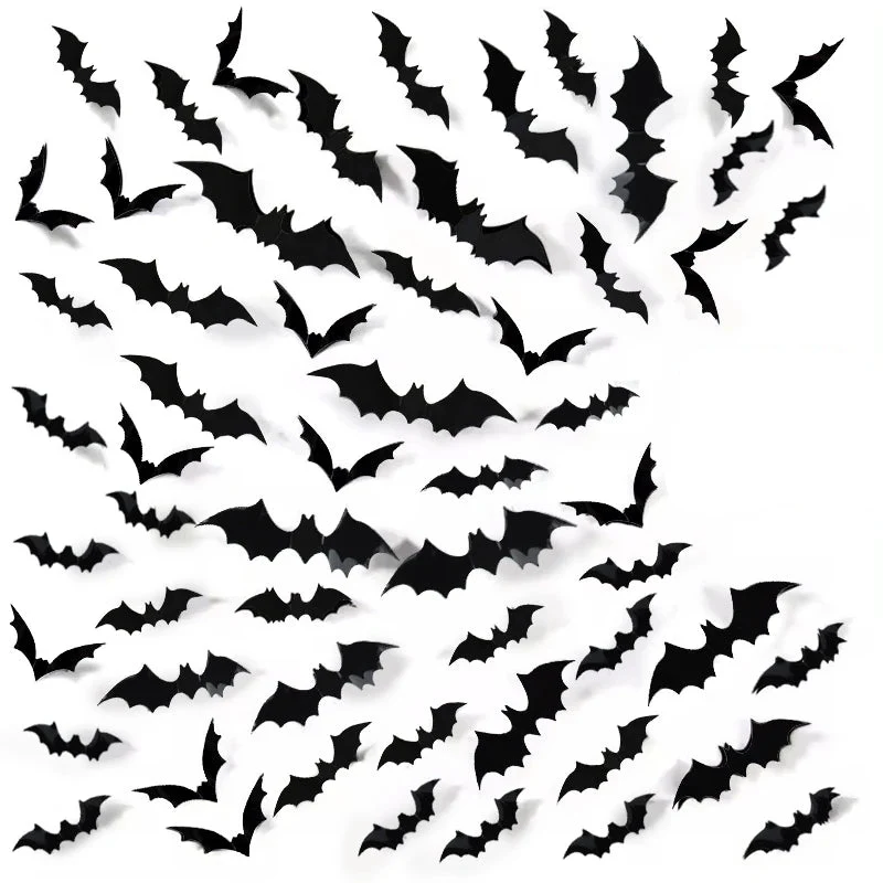 3D PVC Halloween Bats Wall Stickers - Image 5