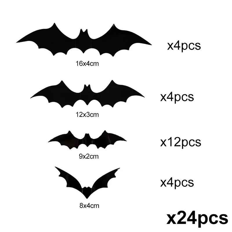 3D PVC Halloween Bats Wall Stickers - Image 7