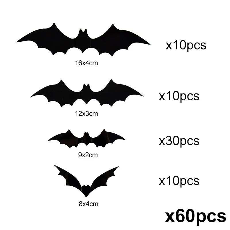 3D PVC Halloween Bats Wall Stickers - Image 8