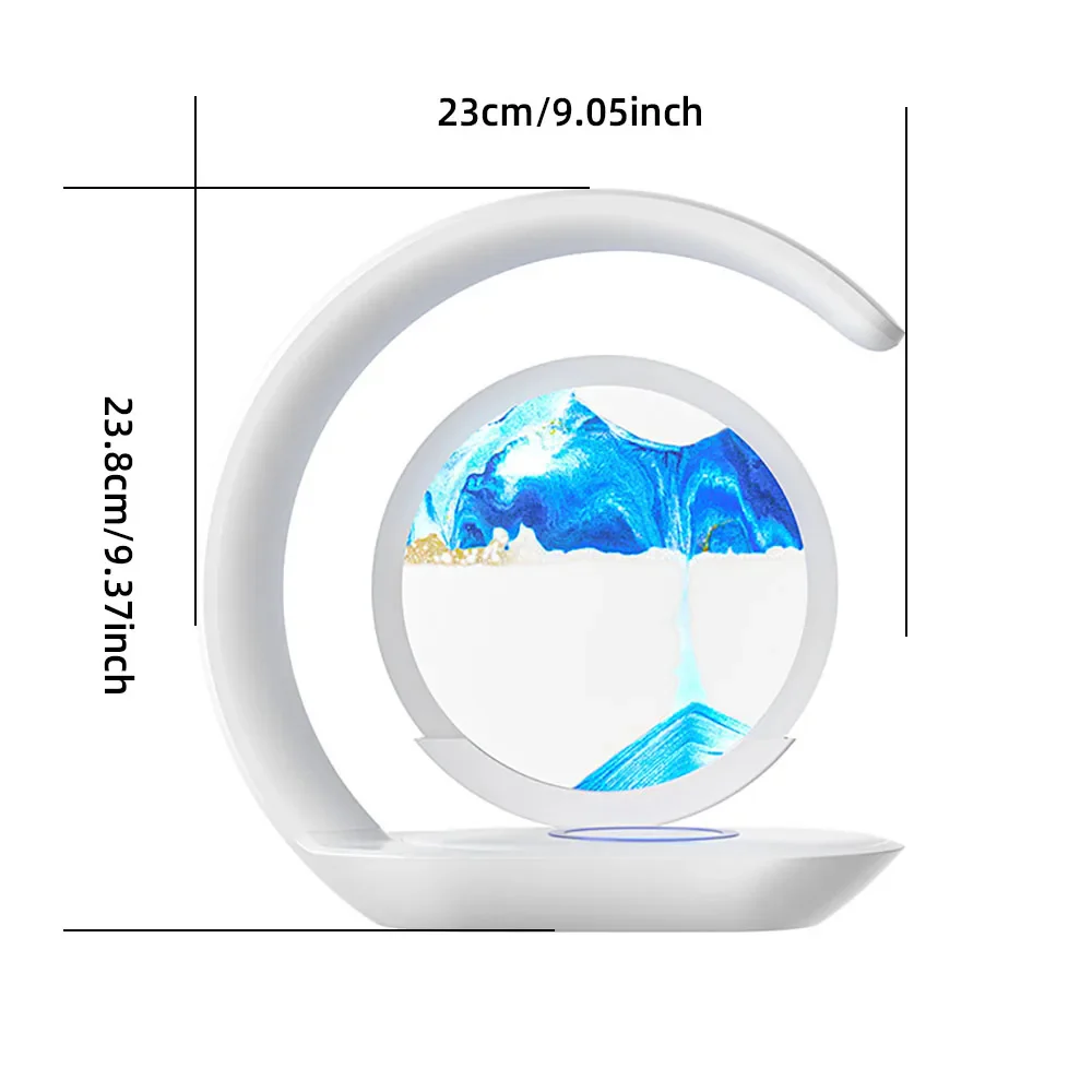 3D Sand Art Table Lamp with Wireless Charger - Image 4