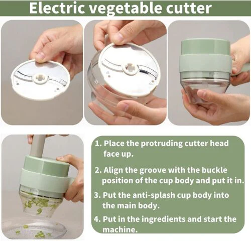4 In 1 Electric Food Cutter - Image 8