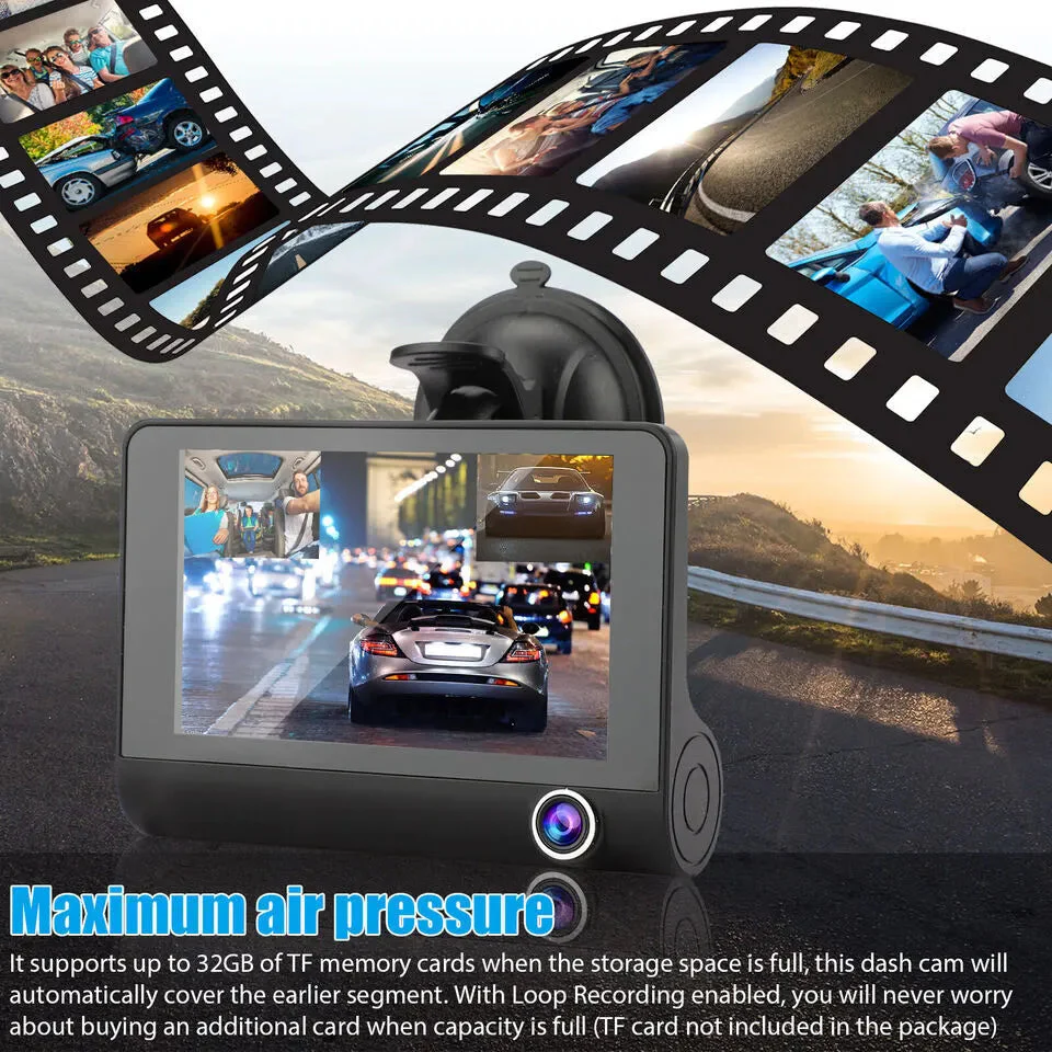 4" Touch Screen Front and Rear Dash Cam - Image 2