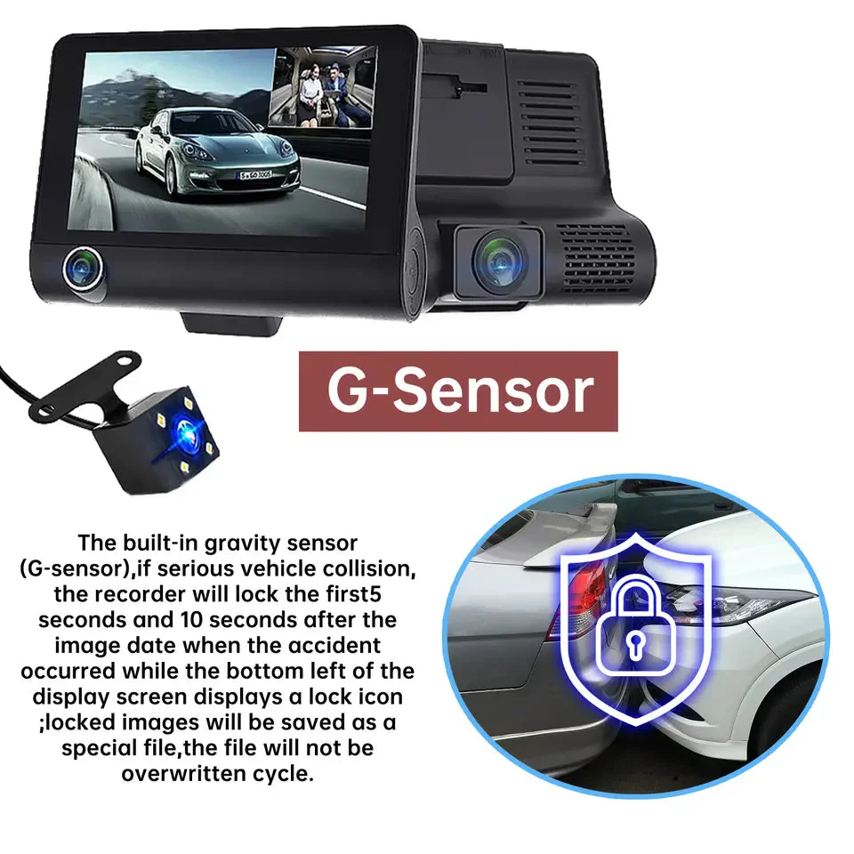 4" Touch Screen Front and Rear Dash Cam - Image 4