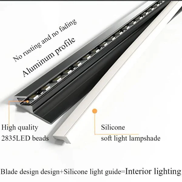 45 Degree LED Under Cabinet Lighting Bars Invisible Ultra Thin Strips - Image 6