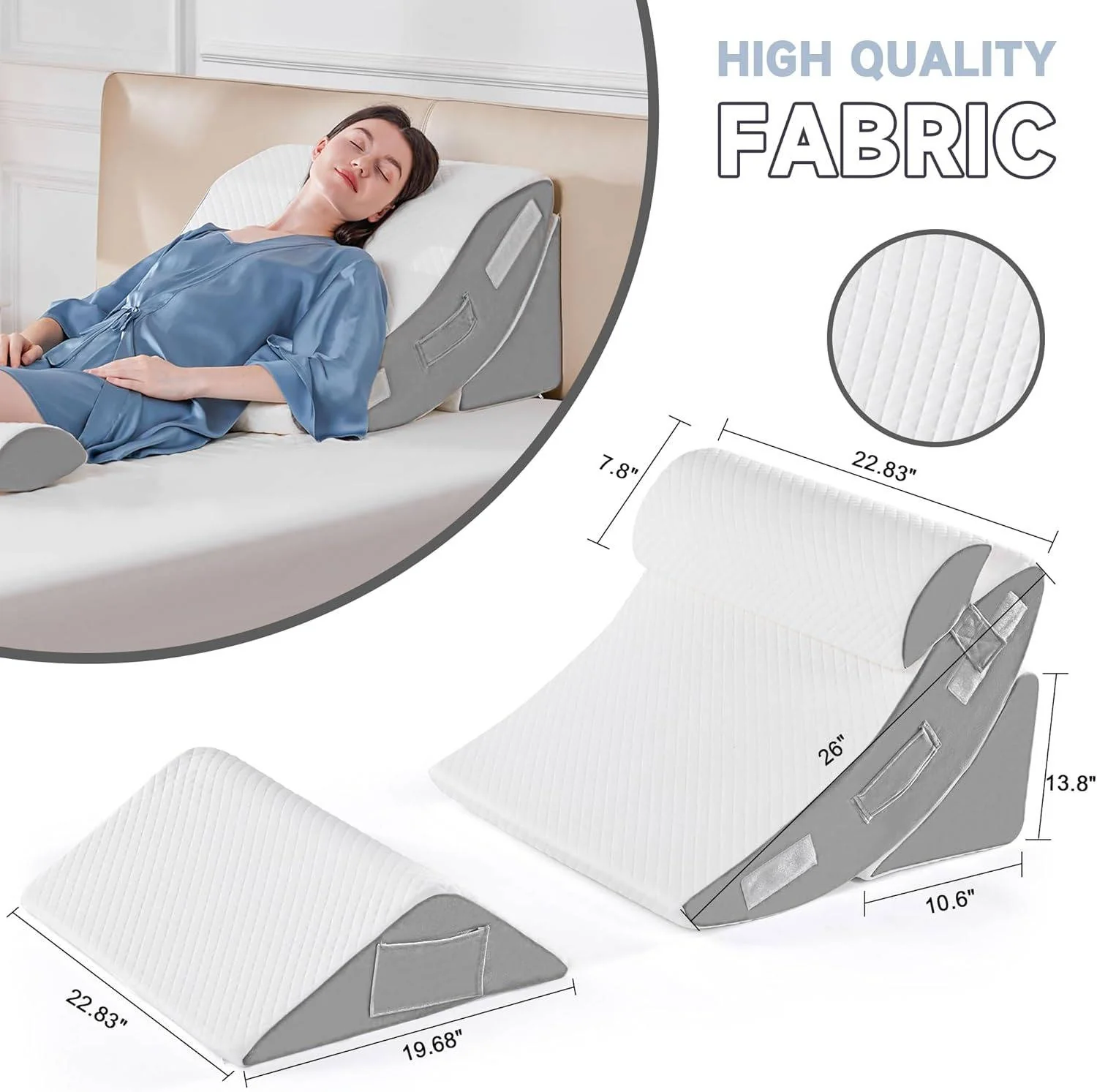 4Pcs Orthopedic Bed Wedge Pillow Set - Image 4