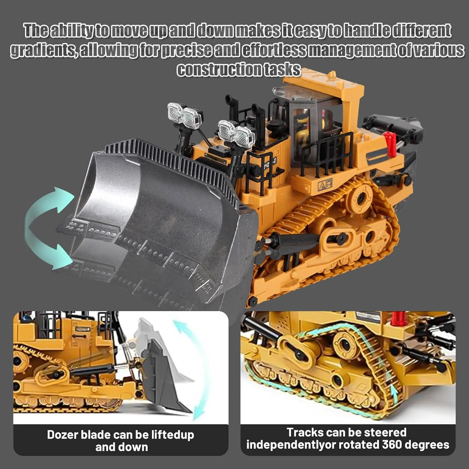 4WD Remote Control Excavator Bulldozer Dump - Image 10