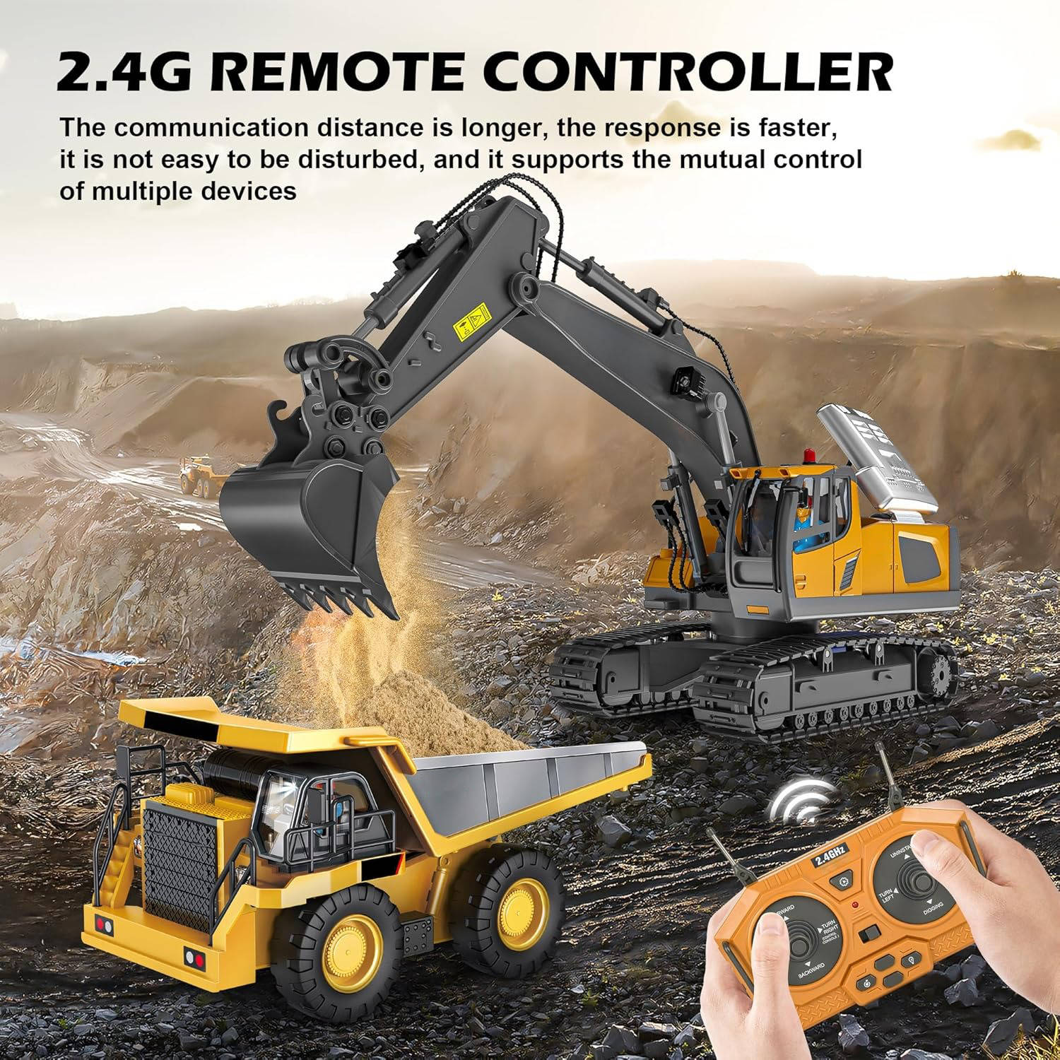 4WD Remote Control Excavator Bulldozer Dump - Image 4