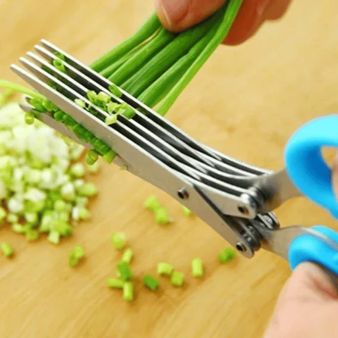 5 Blade Kitchen Salad Scissors - Image 4