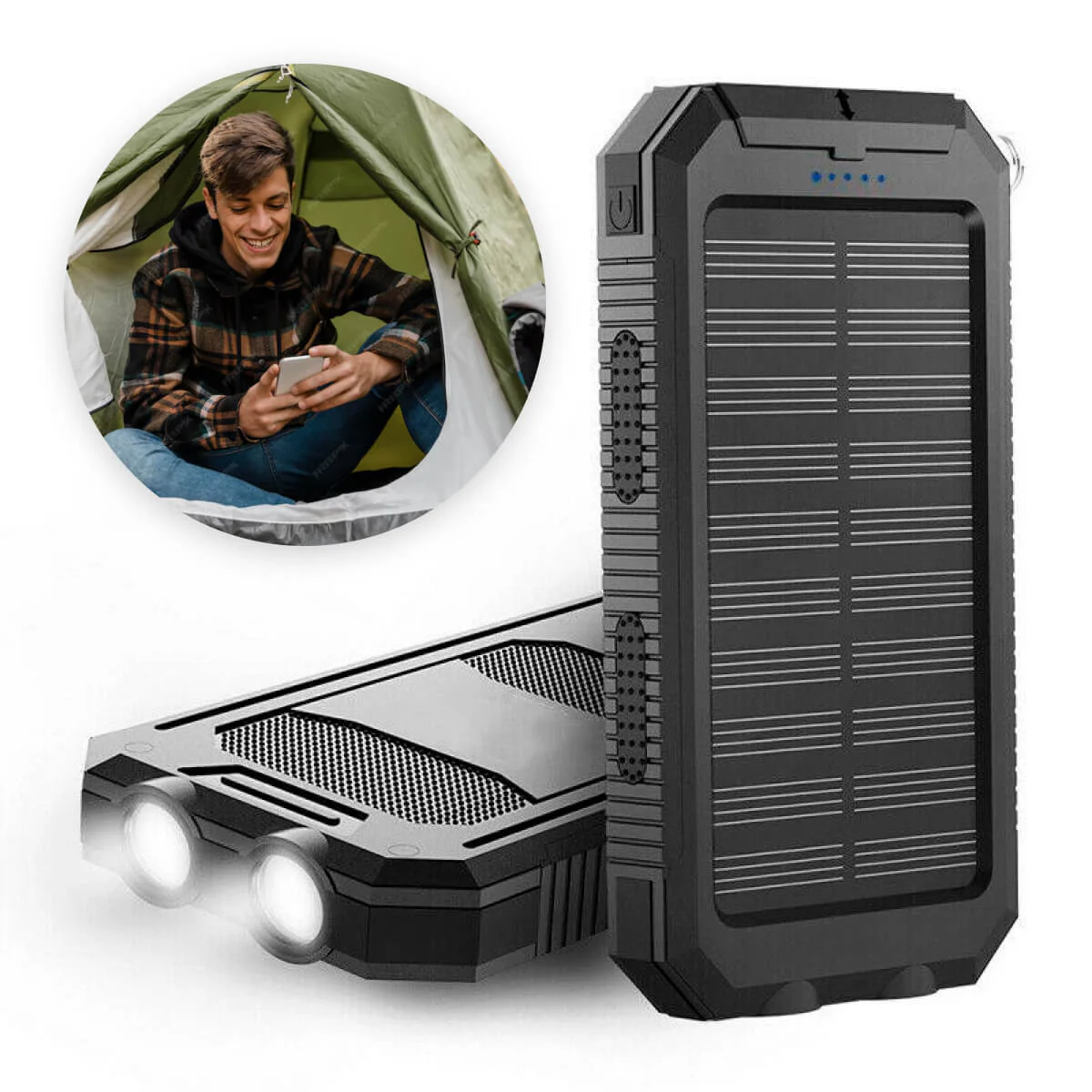 500000 MAH Solar Charger, Waterproof Power Bank, External - Image 5