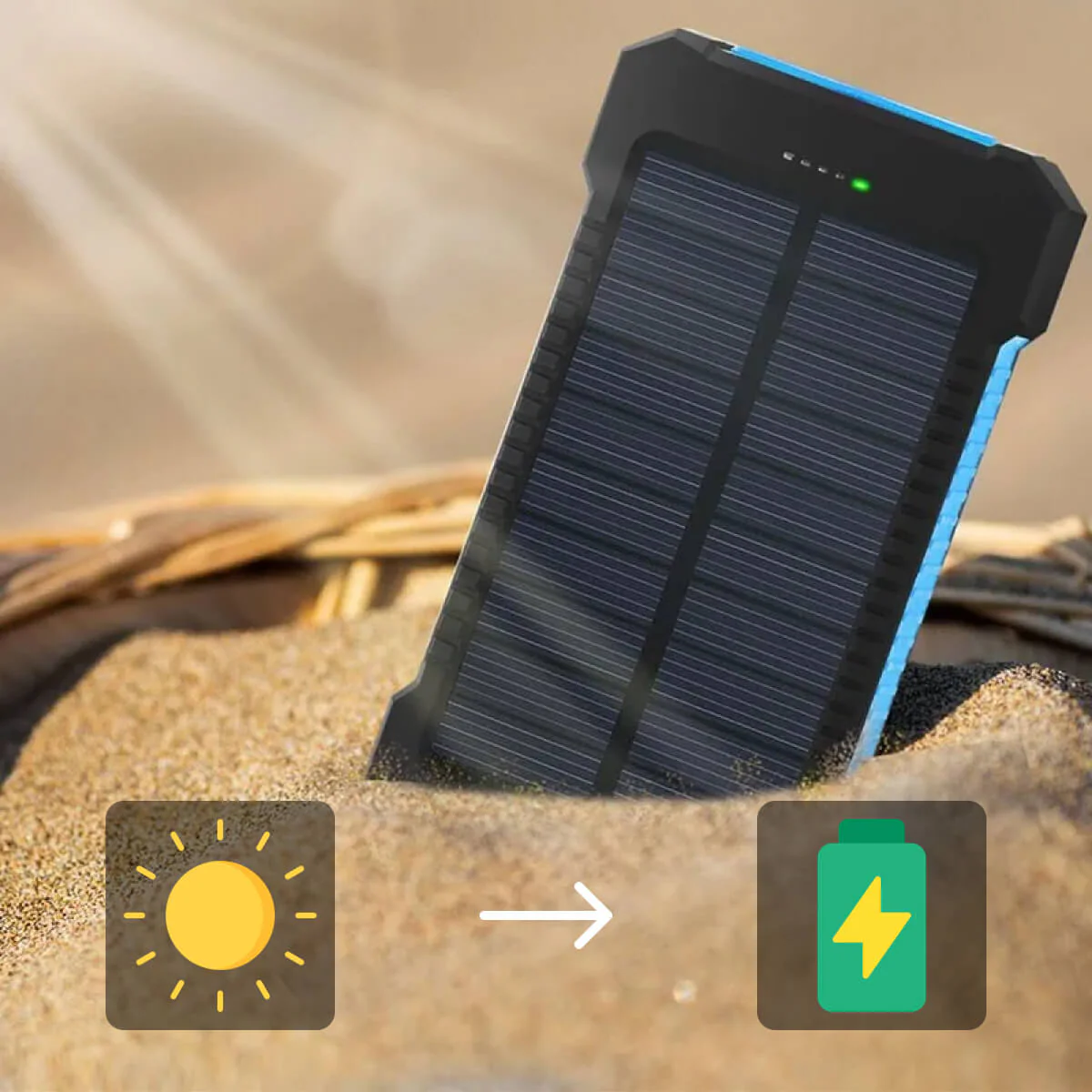 500000 MAH Solar Charger, Waterproof Power Bank, External - Image 7