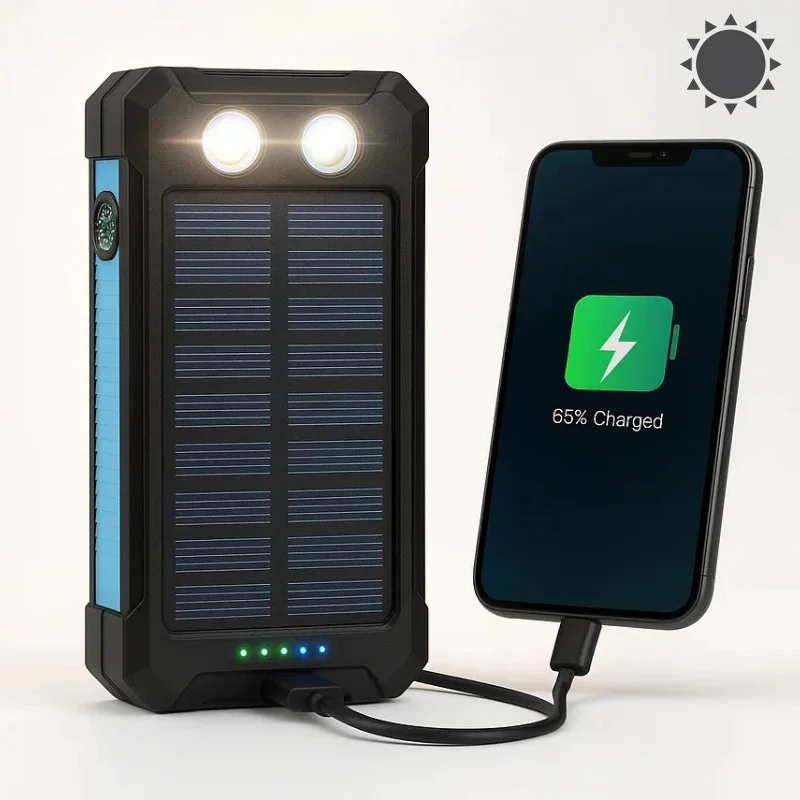500000mAh Solar Charger Waterproof Power Bank External - Image 2