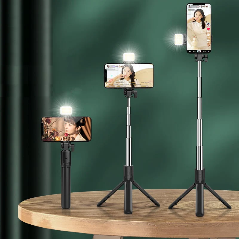 6 In 1 Wireless Bluetooth Selfie Stick With Fill Light - Image 8
