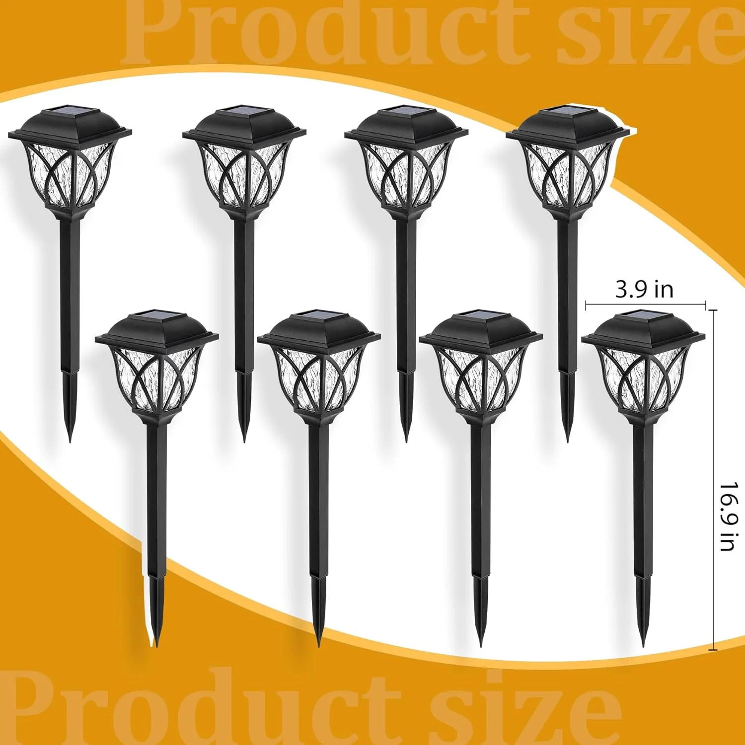 6 Pack Led Solar Pathway Garden Lights Outdoor - Image 3